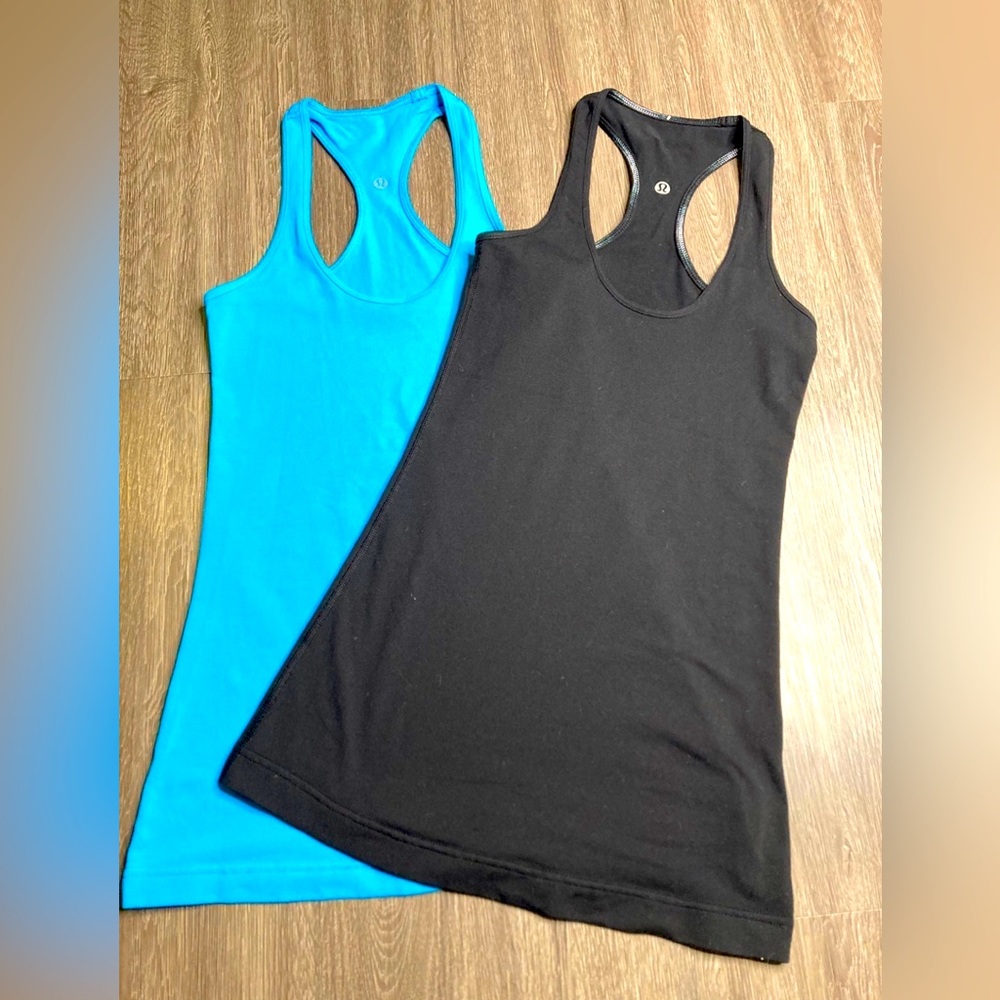 TWO Lululemon Women's Racerback Tank Top 2.0 Race Length Sz 4